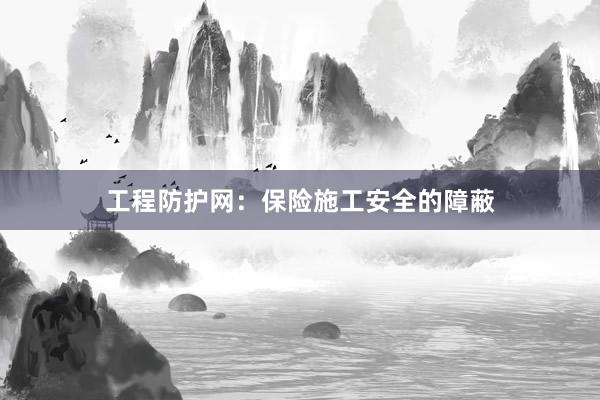 工程防护网：保险施工安全的障蔽